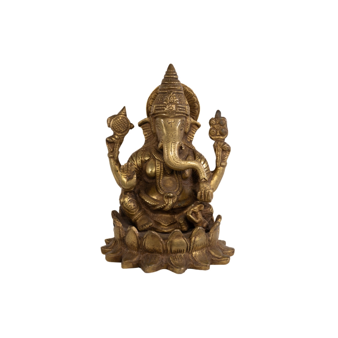 GANESH SENTADO DE BRONCE
