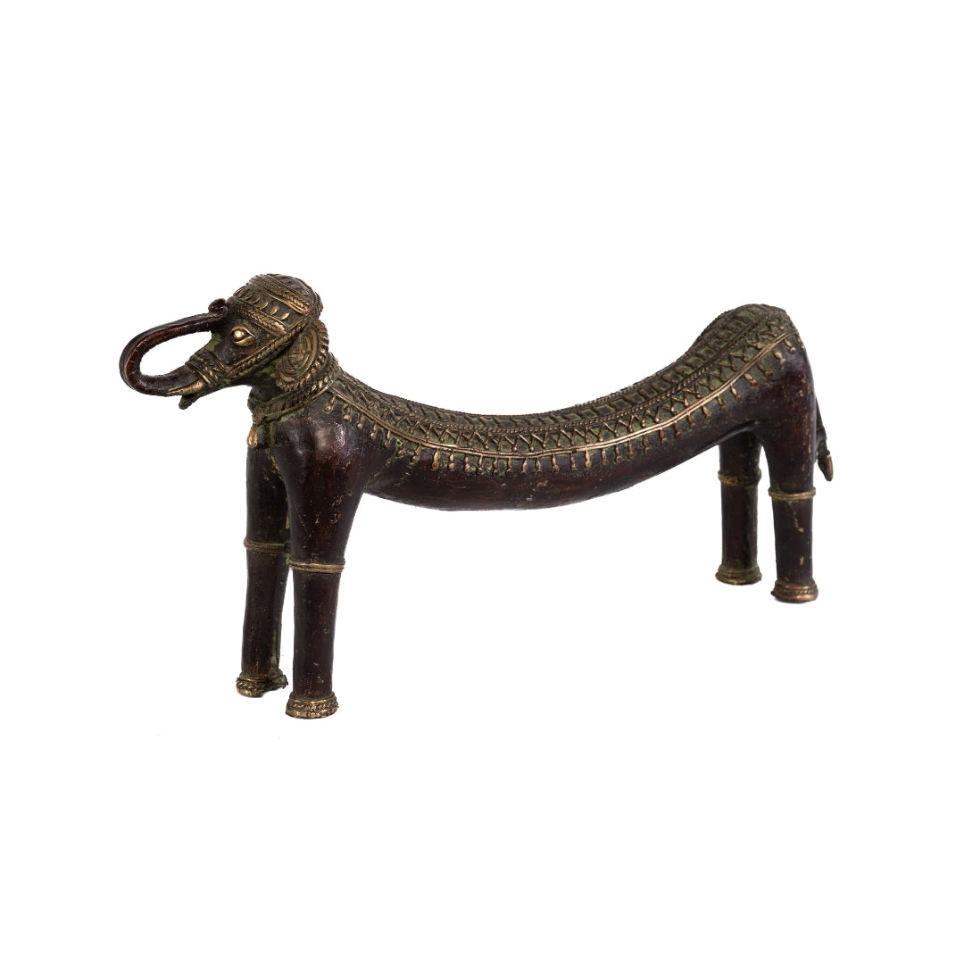 ELEFANTE CURVO DE BRONCE