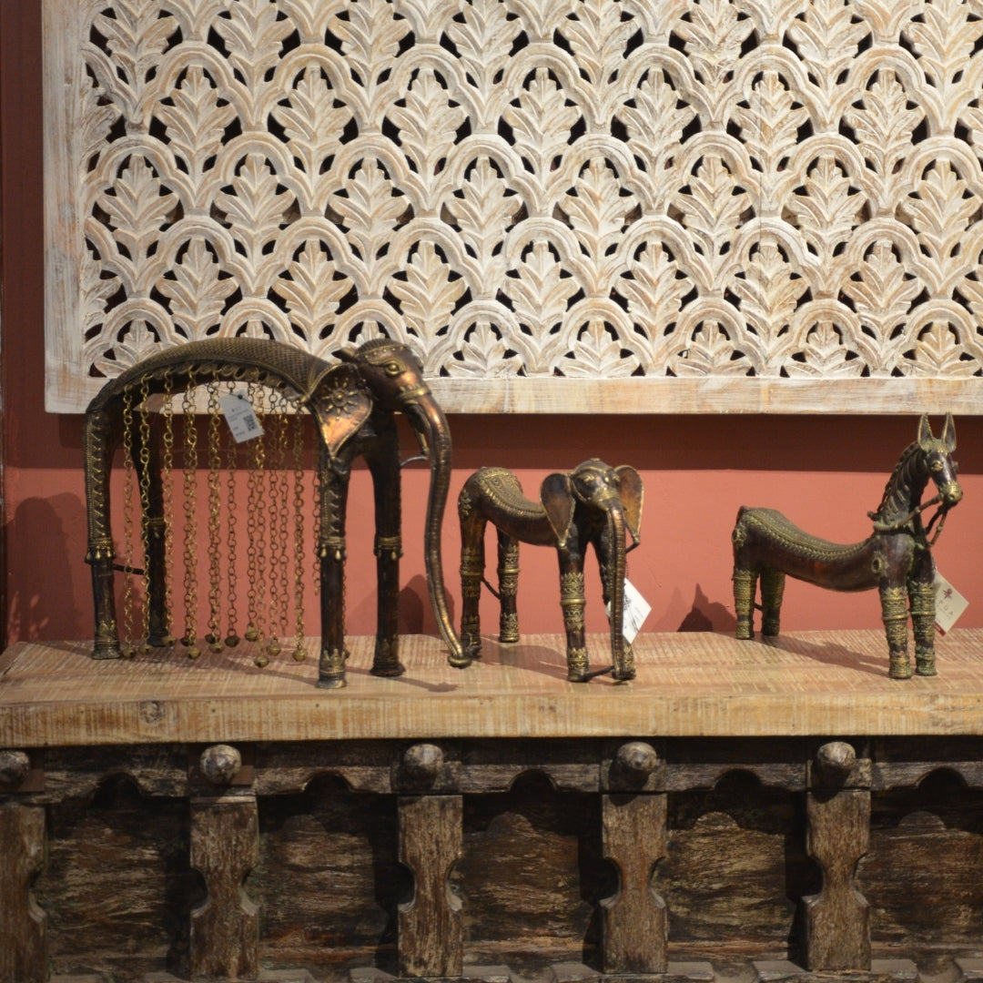 ELEFANTE BRONCE CON CADENAS