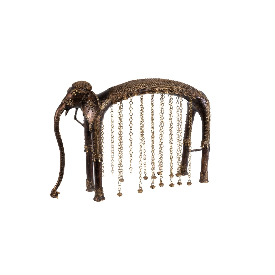 ELEFANTE BRONCE CON CADENAS