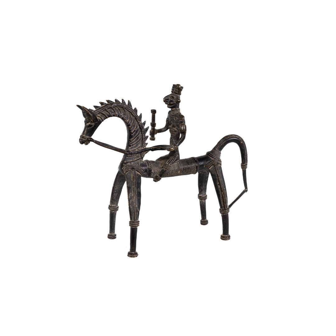 CABALLO BRONCE CON JINETE