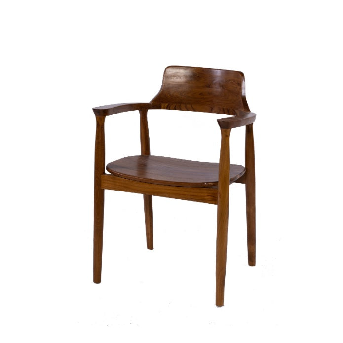 SILLA CON RESPALDO DE TECA