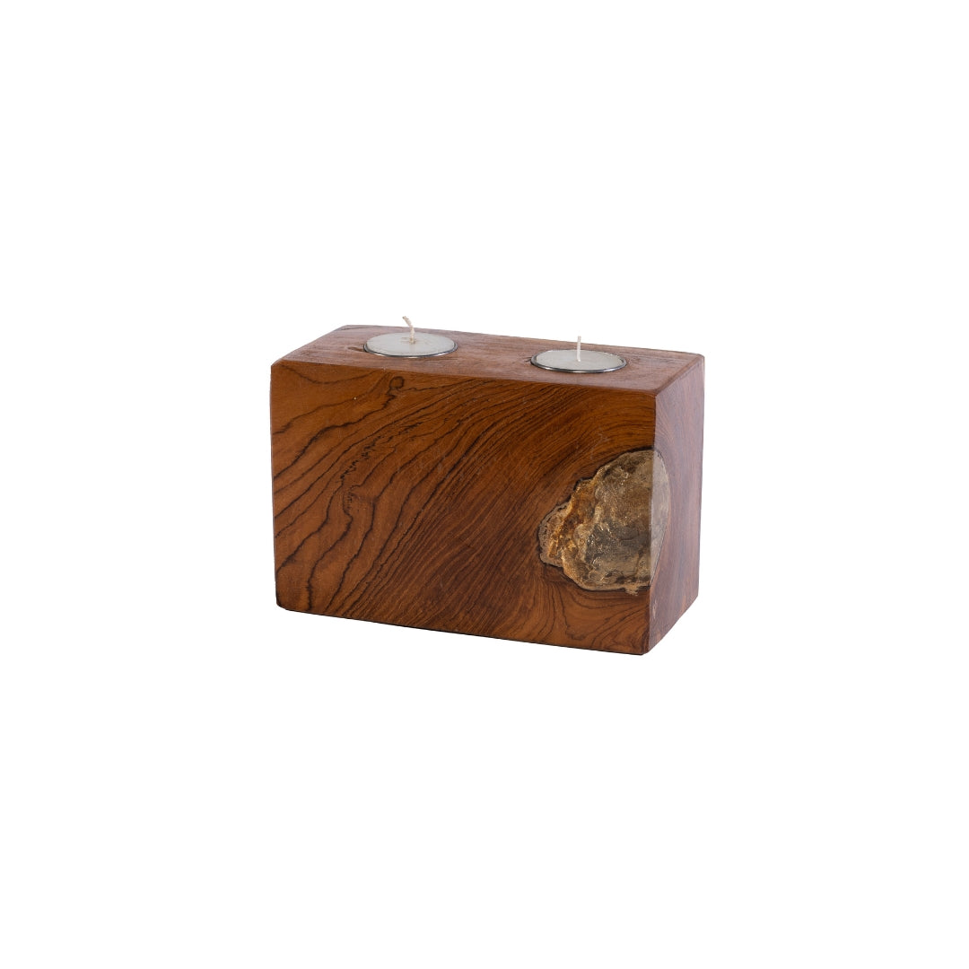 CANDELABRO RECTANGULAR MADERA