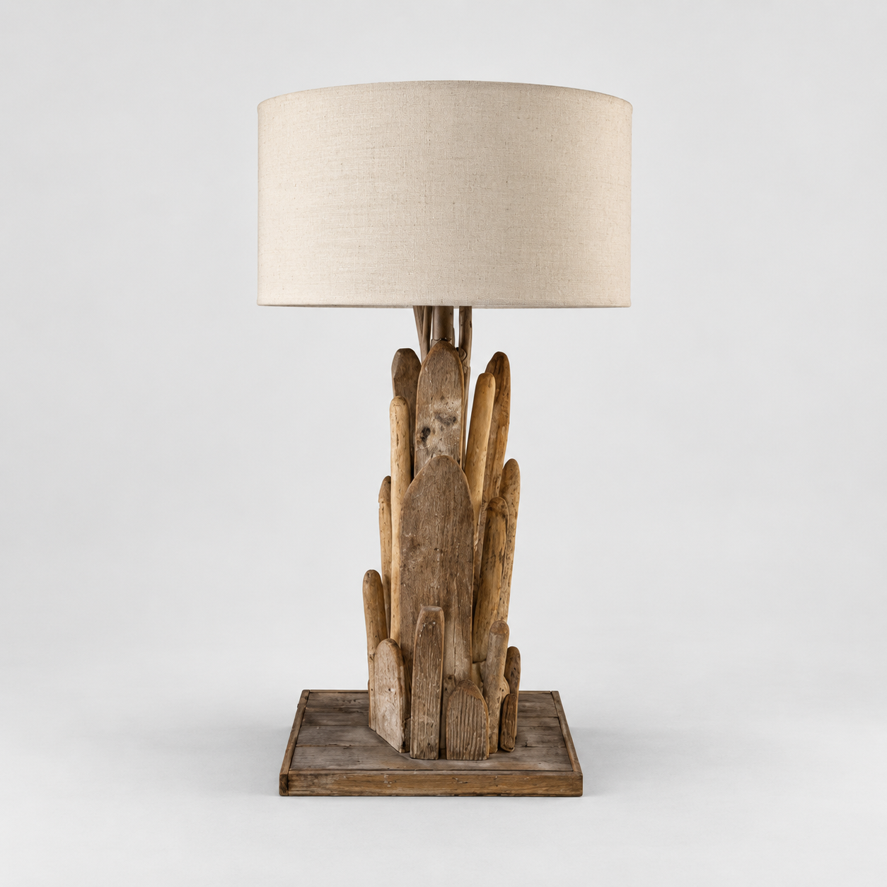 LÁMPARA BASE MADERA
