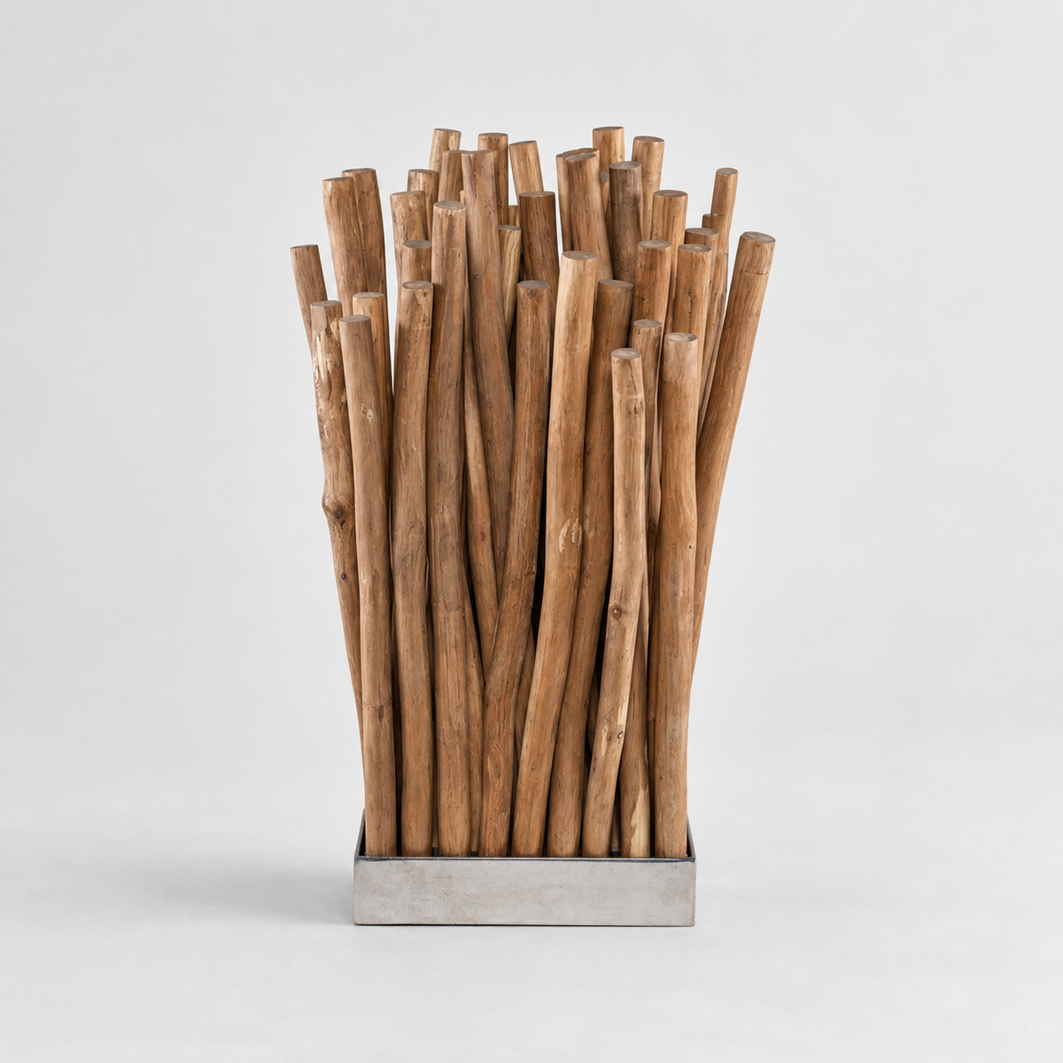 LÁMPARA DE PALOS DE MADERA