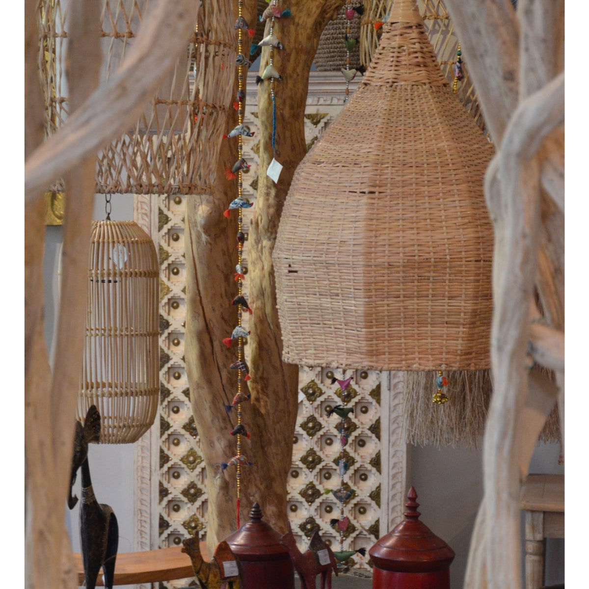 LAMPARA COLGANTE RATTAN