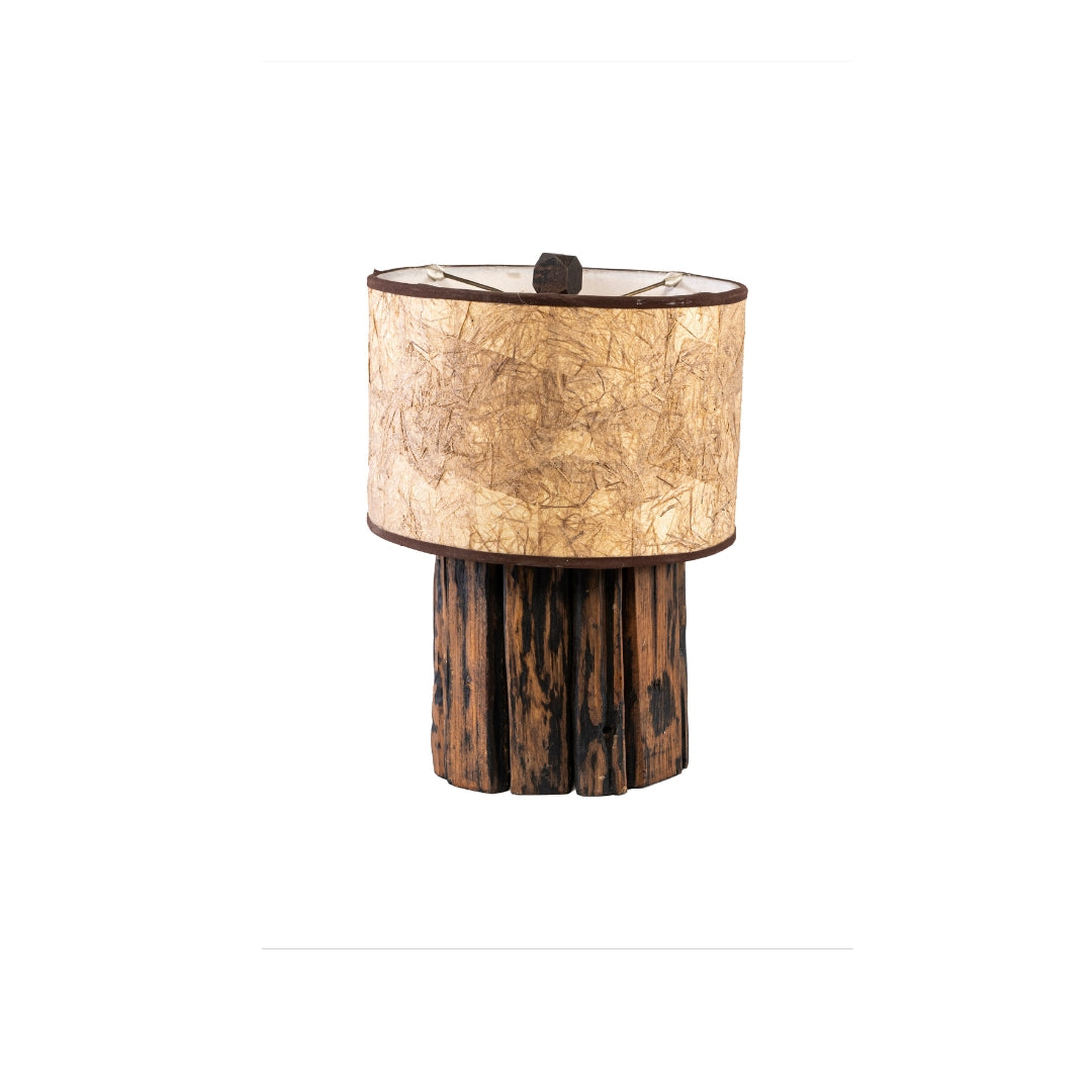 LAMPARA BASE DE MADERA