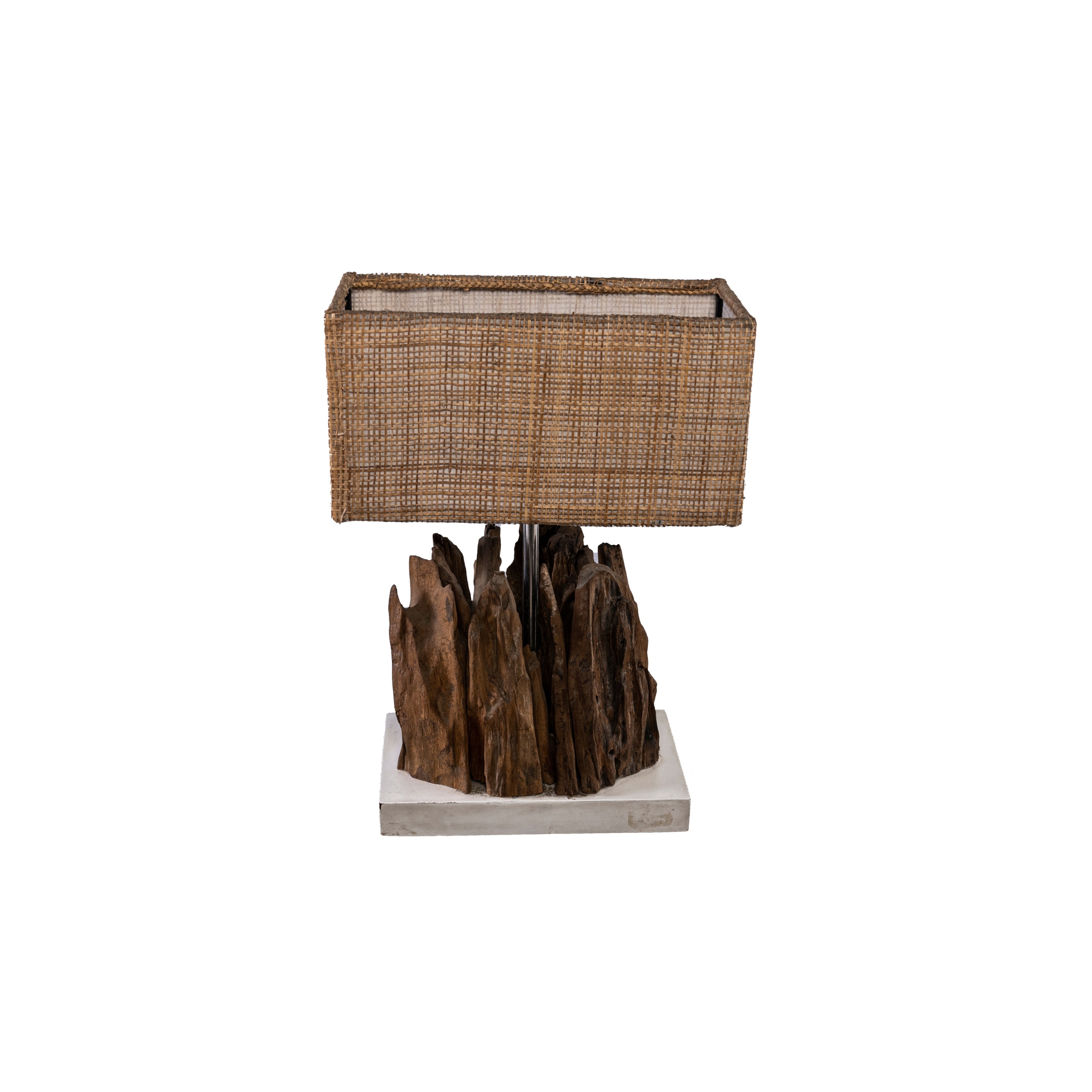 LAMPARA DE MESA CON MADERA