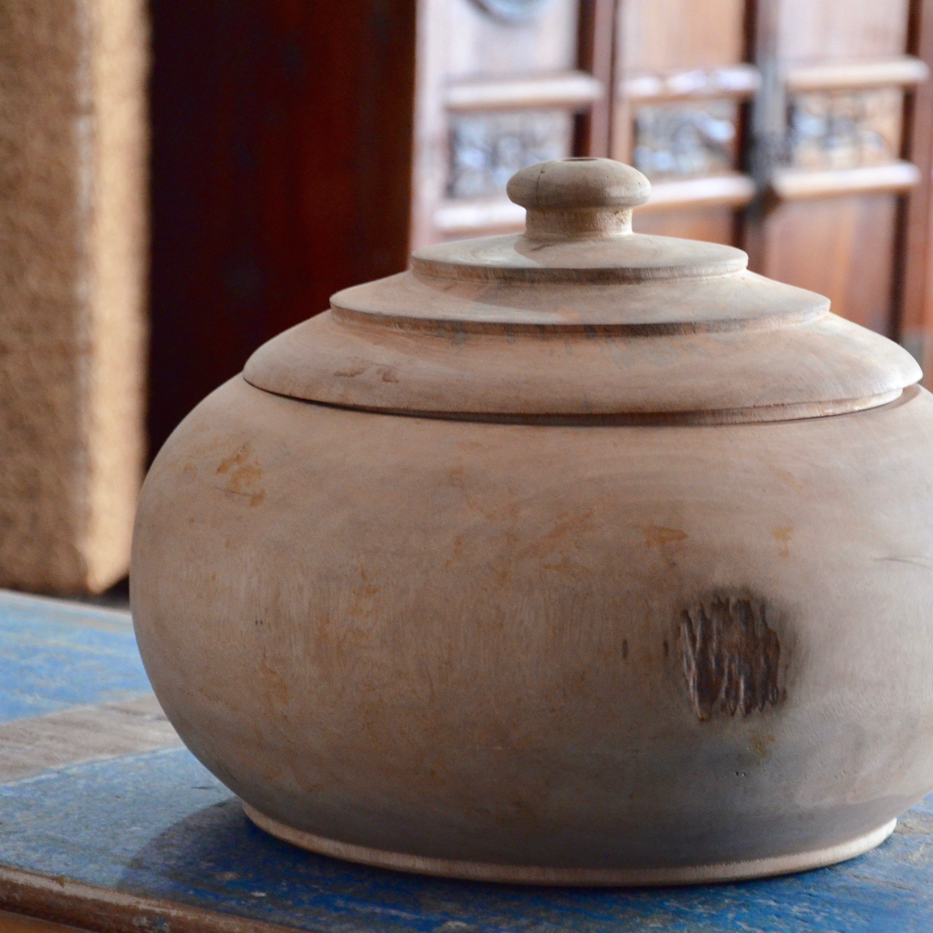 OLLA DE MADERA DE TECA