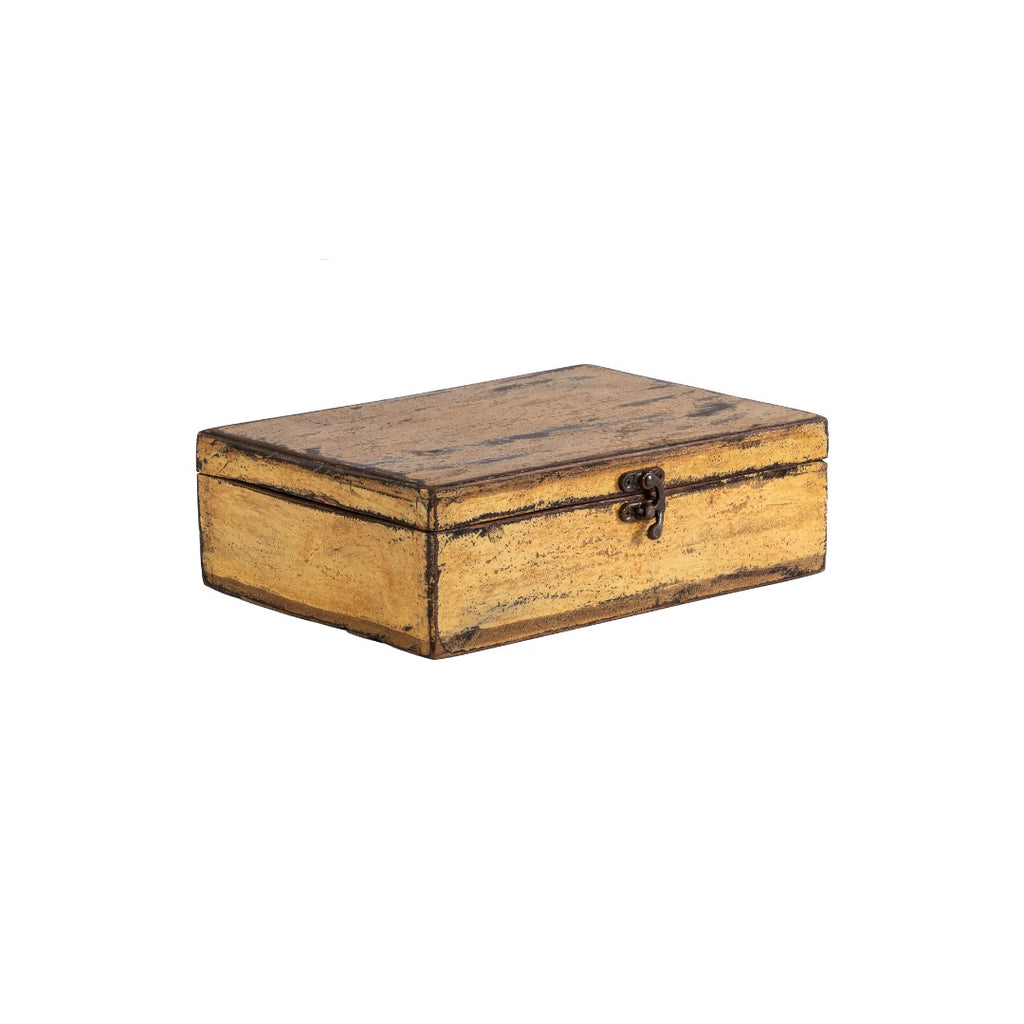 CAJA CON TAPA GRANDE AMARILLA