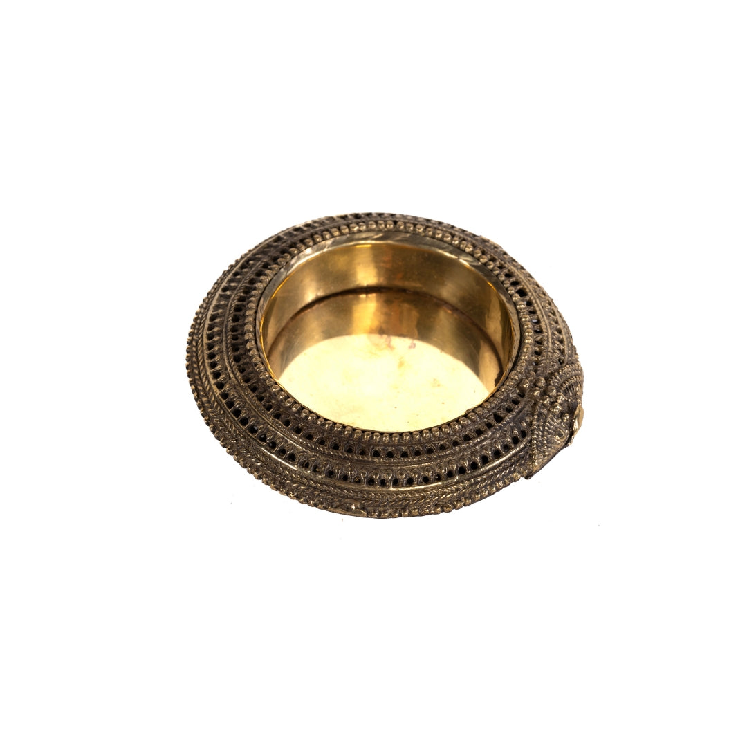 CENICERO METAL DORADO