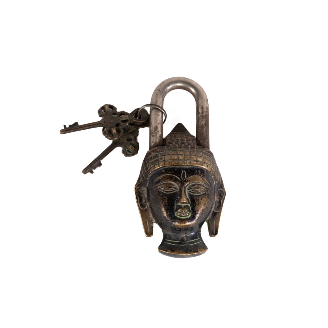 CANDADO CABEZA BUDA BRONCE