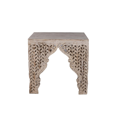 MESA AUXILIAR TALLADA CON ARCO