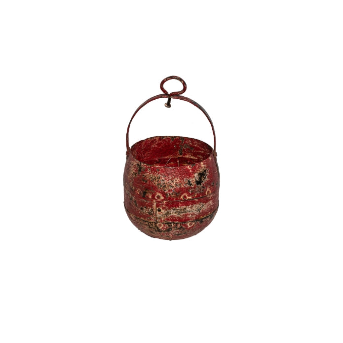 OLLA PEQUEÑA METAL ROJA