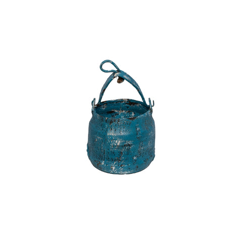OLLA PEQUEÑA METAL AZUL