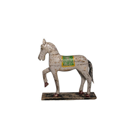 ESCULTURA CABALLO BLANCO CON BASE
