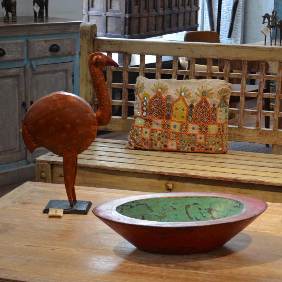FIGURA PATO METAL COLOR BRONCE
