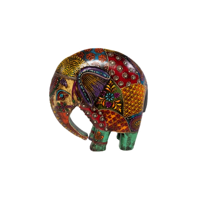 ELEFANTE MADERA GRANDE COLORIDO