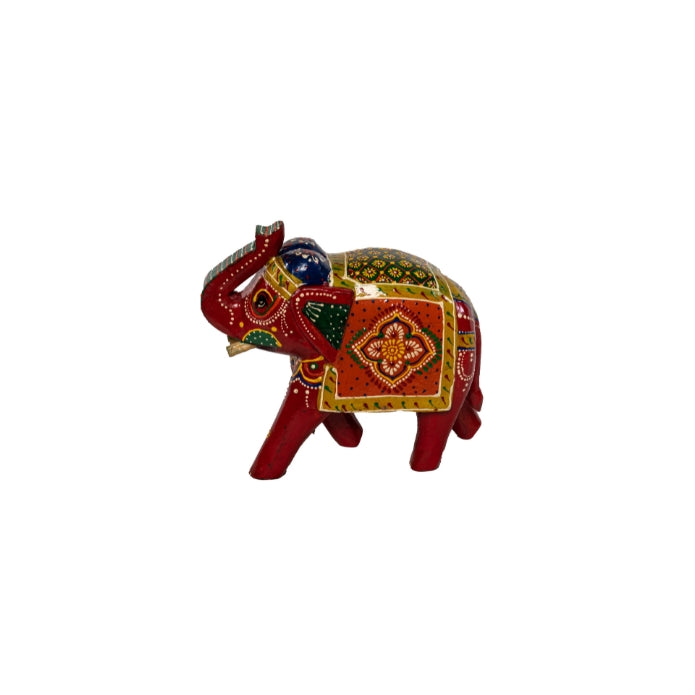 ELEFANTE TROMPA PARADA CHICO ROJO