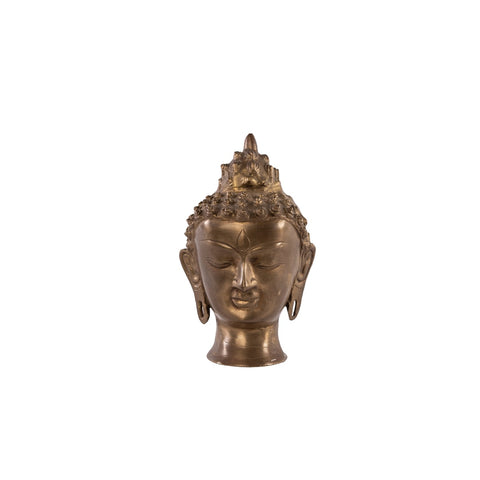 ESCULTURA CABEZA BUDA BRONCE