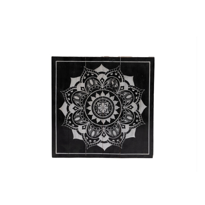 CUADRO FLOR BLANCO Y NEGRO
