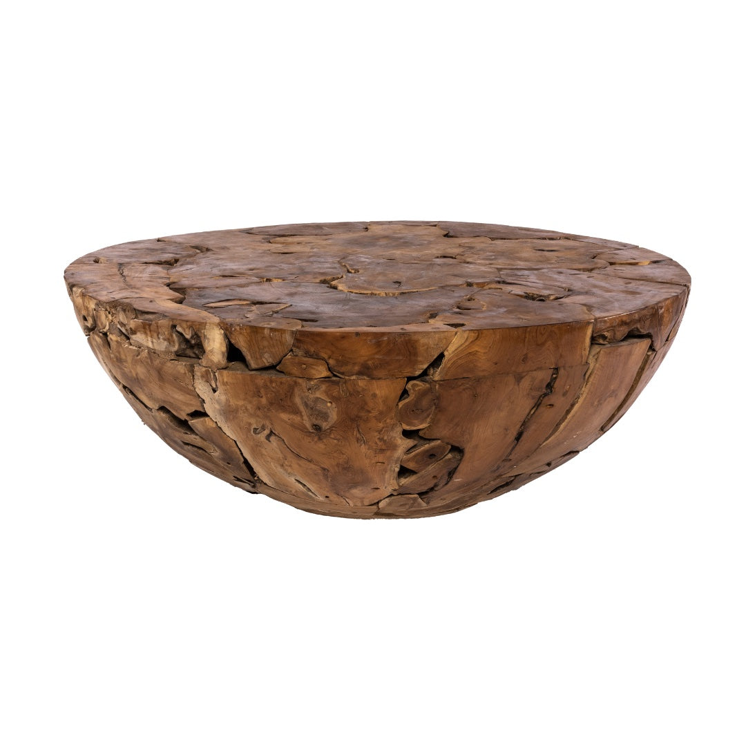 MESA OVALADA TECA