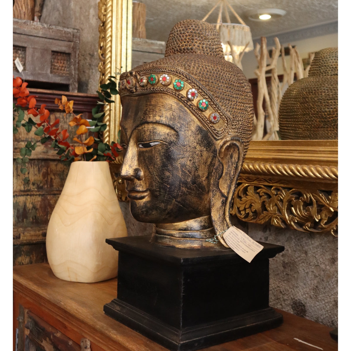 ESCULTURA CABEZA BUDA
