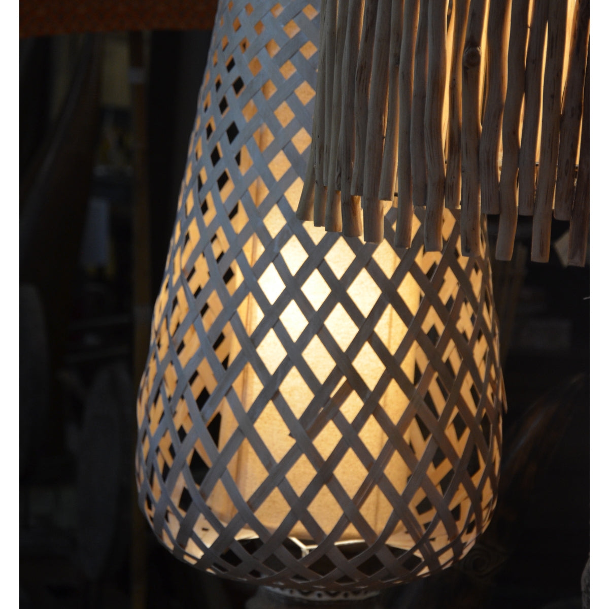 LAMPARA COLGANTE BAMBU MAXI