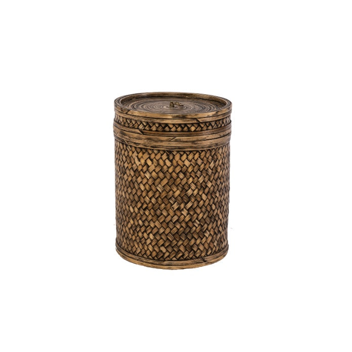 CAJA REDONDA BAMBU CHICA