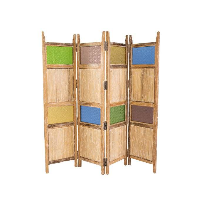 BIOMBO DE MADERA CON COLORES