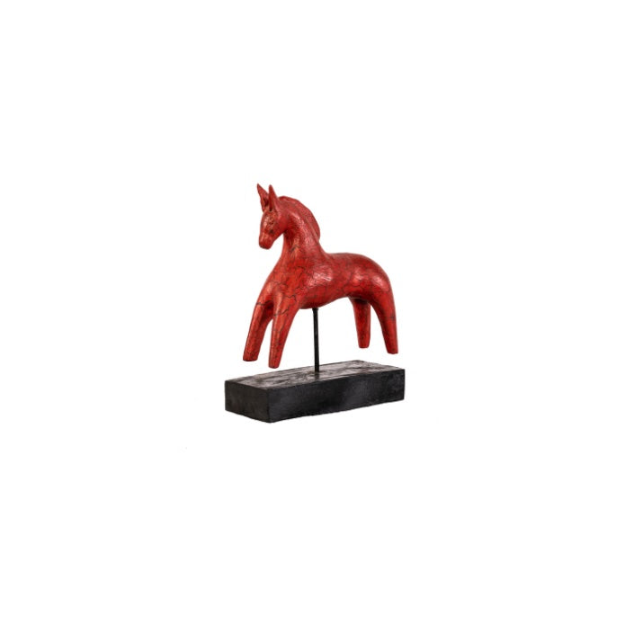 ESCULTURA CABALLO ROJO