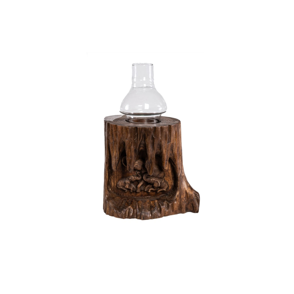 QUINQUE CON MADERA TALLADO