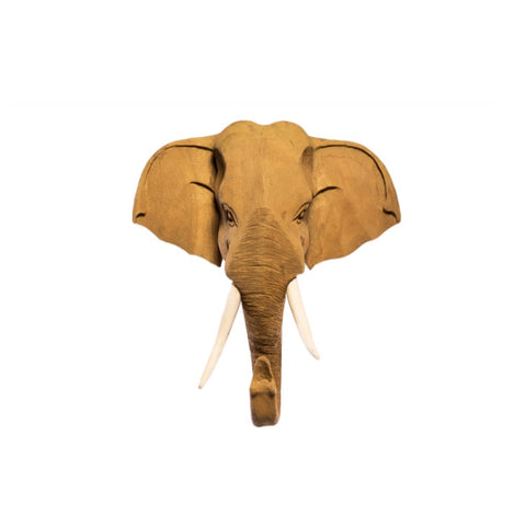CABEZA ELEFANTE MADERA