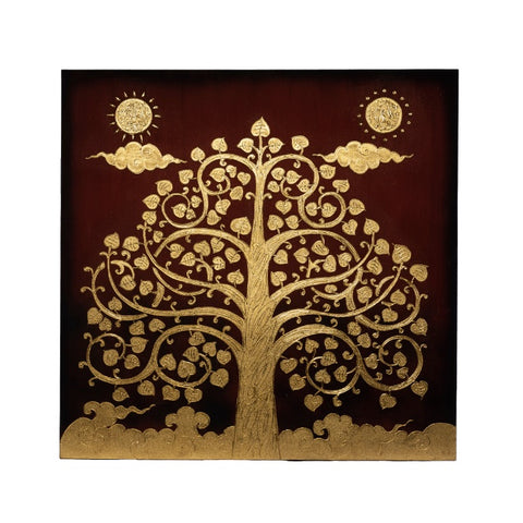 CUADRO ARBOL Y SOLES TINTO
