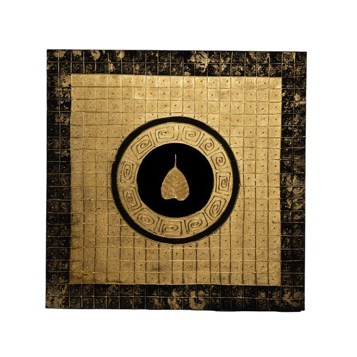 CUADRO DORADO CON CIRCULO OBSCURO