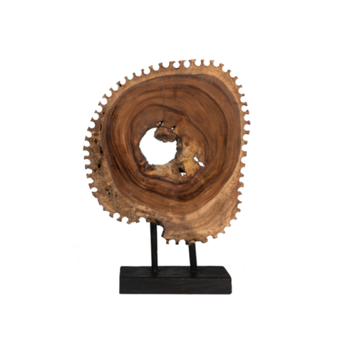 ESCULTURA CIRCULO PICOS MADERA