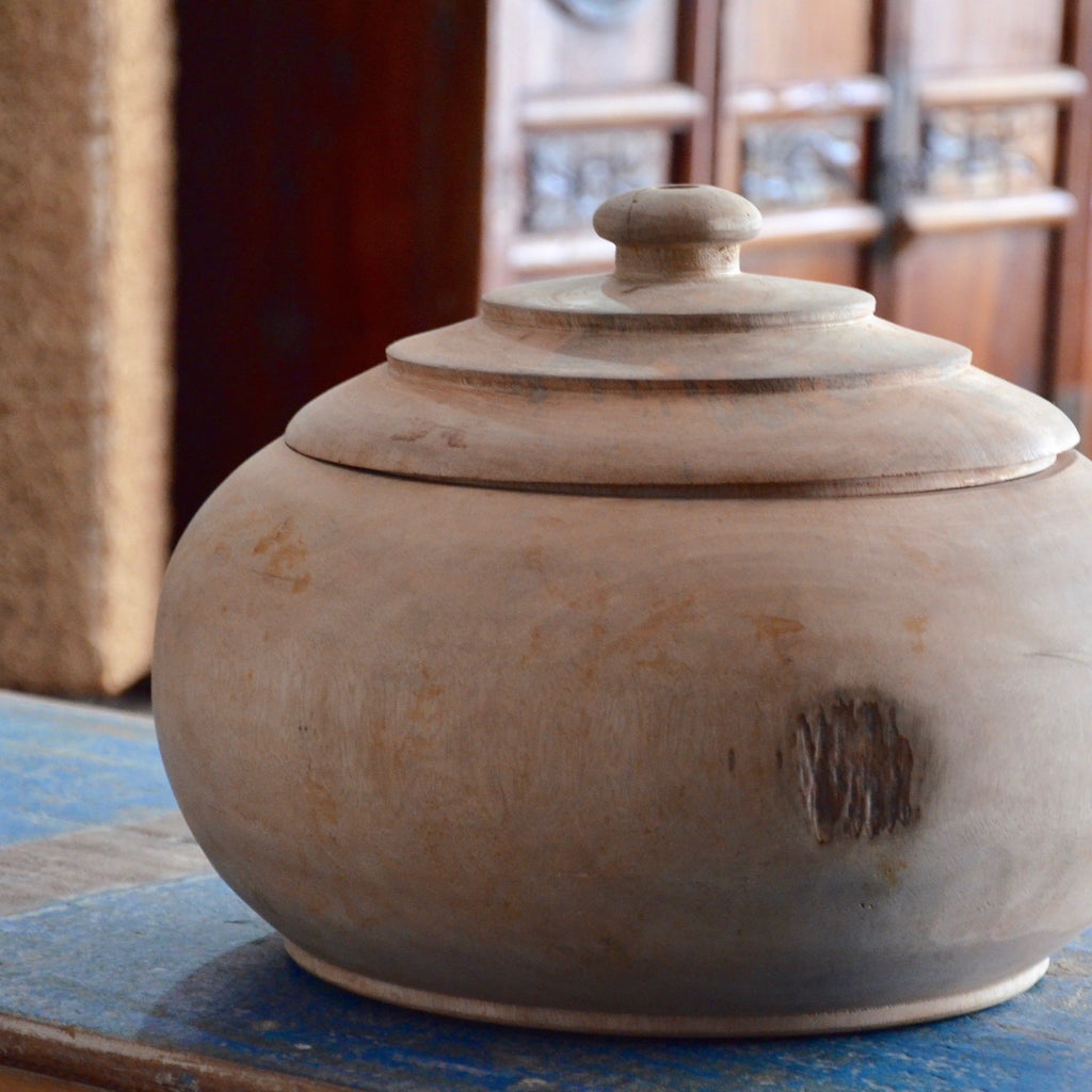 OLLA DE MADERA DE TECA