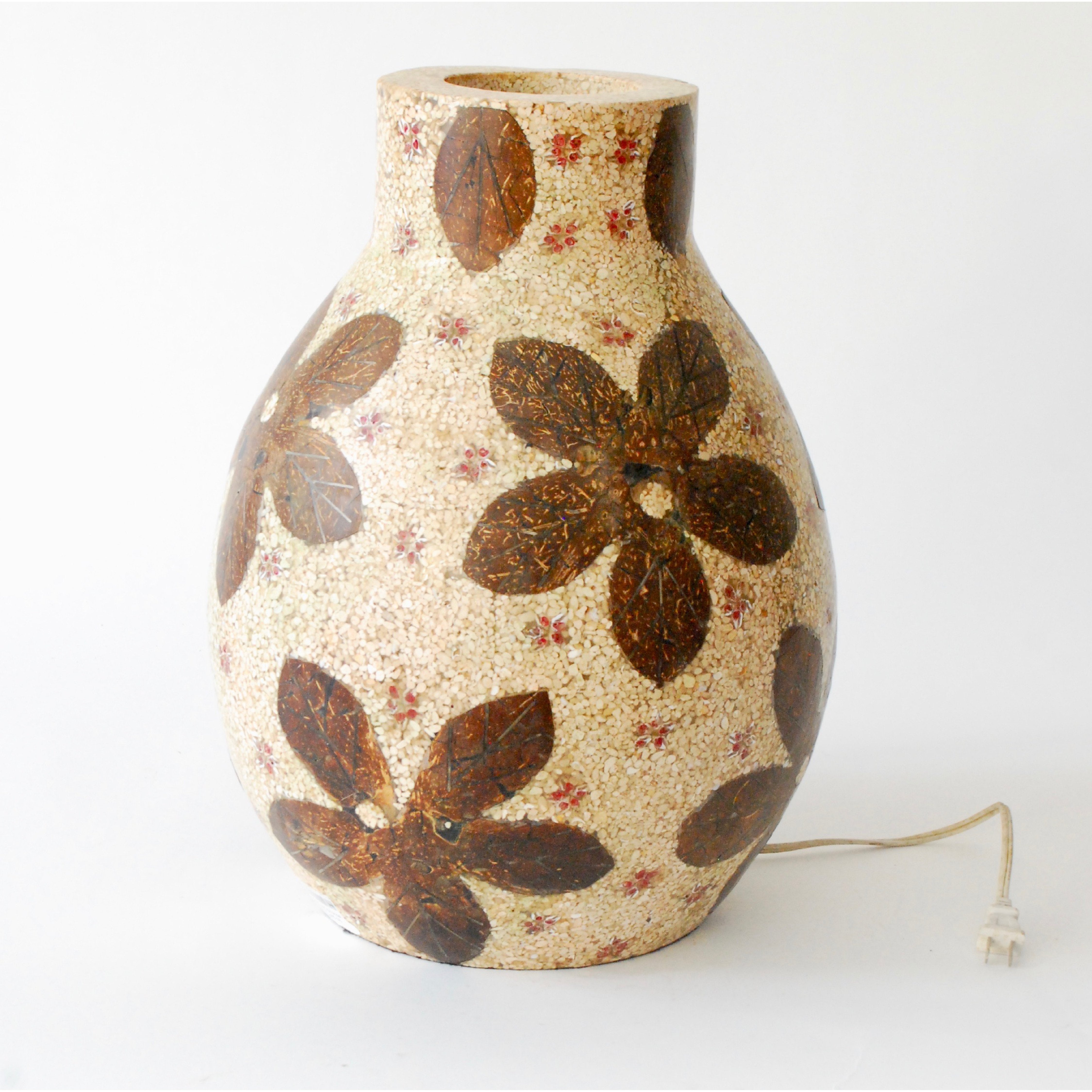LAMPARA DE RESINA CON FLORES