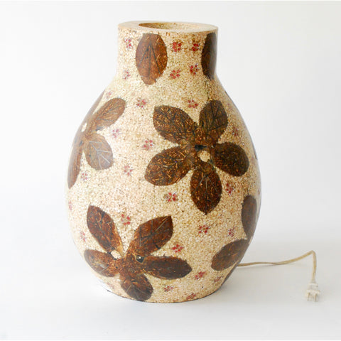 LAMPARA DE RESINA CON FLORES