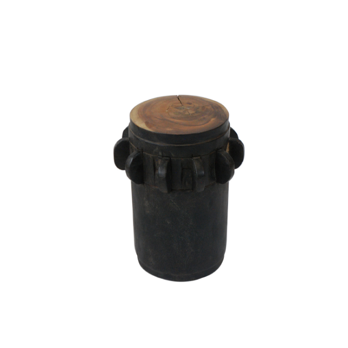 PEDESTAL DE MADERA NEGRO