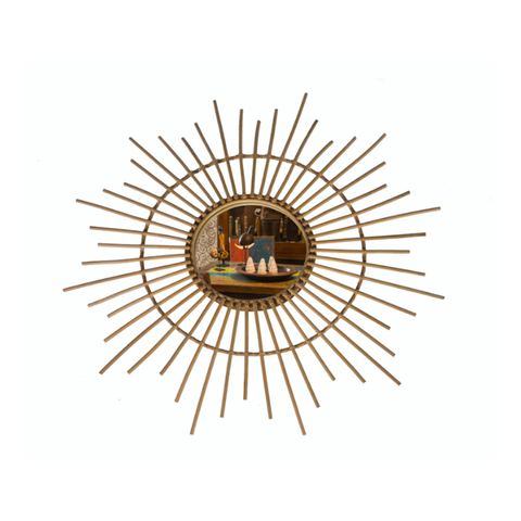 ESPEJO REDONDO RATTAN