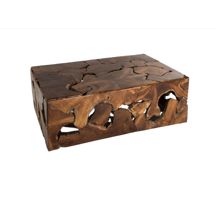 MESA DE CENTRO DE TECA GRUESA