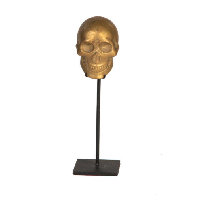 ESCULTURA CALAVERA DE BRONCE