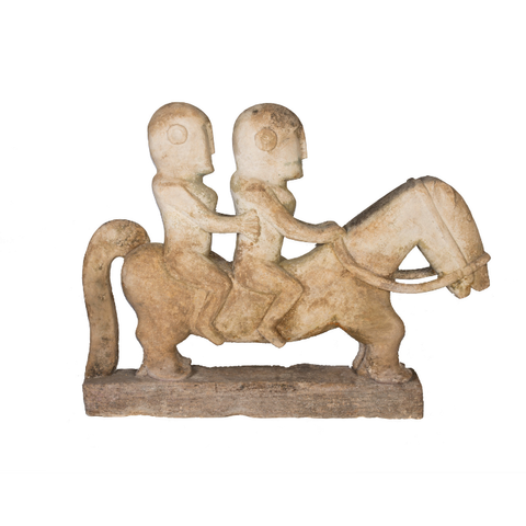 FIGURA CABALLO DOBLE JINETE