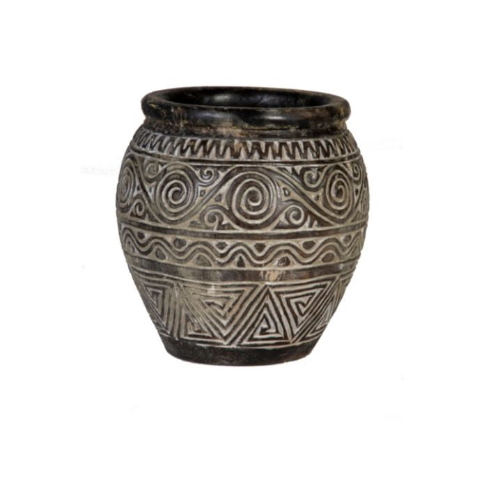 OLLA DE MADERA TALLADA